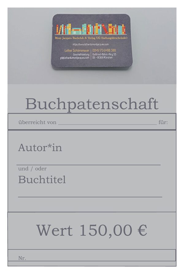 Buchpatenschaft 150 €